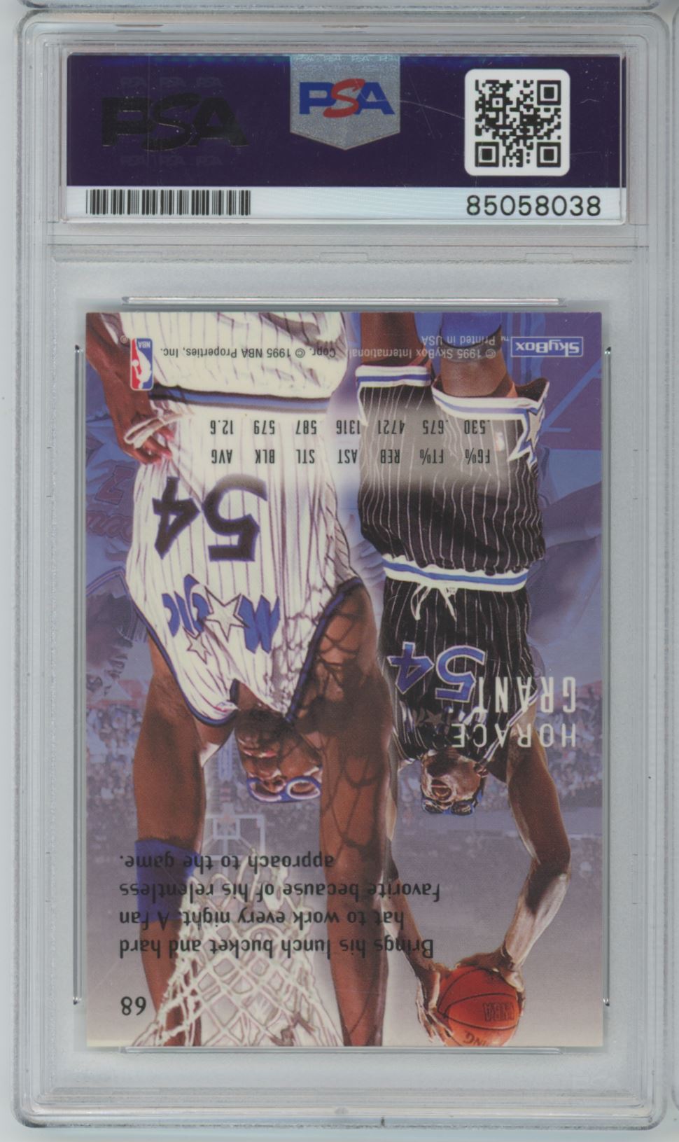 1995 Skybox Emotion Horace Grant #68 Auto - PSA/DNA