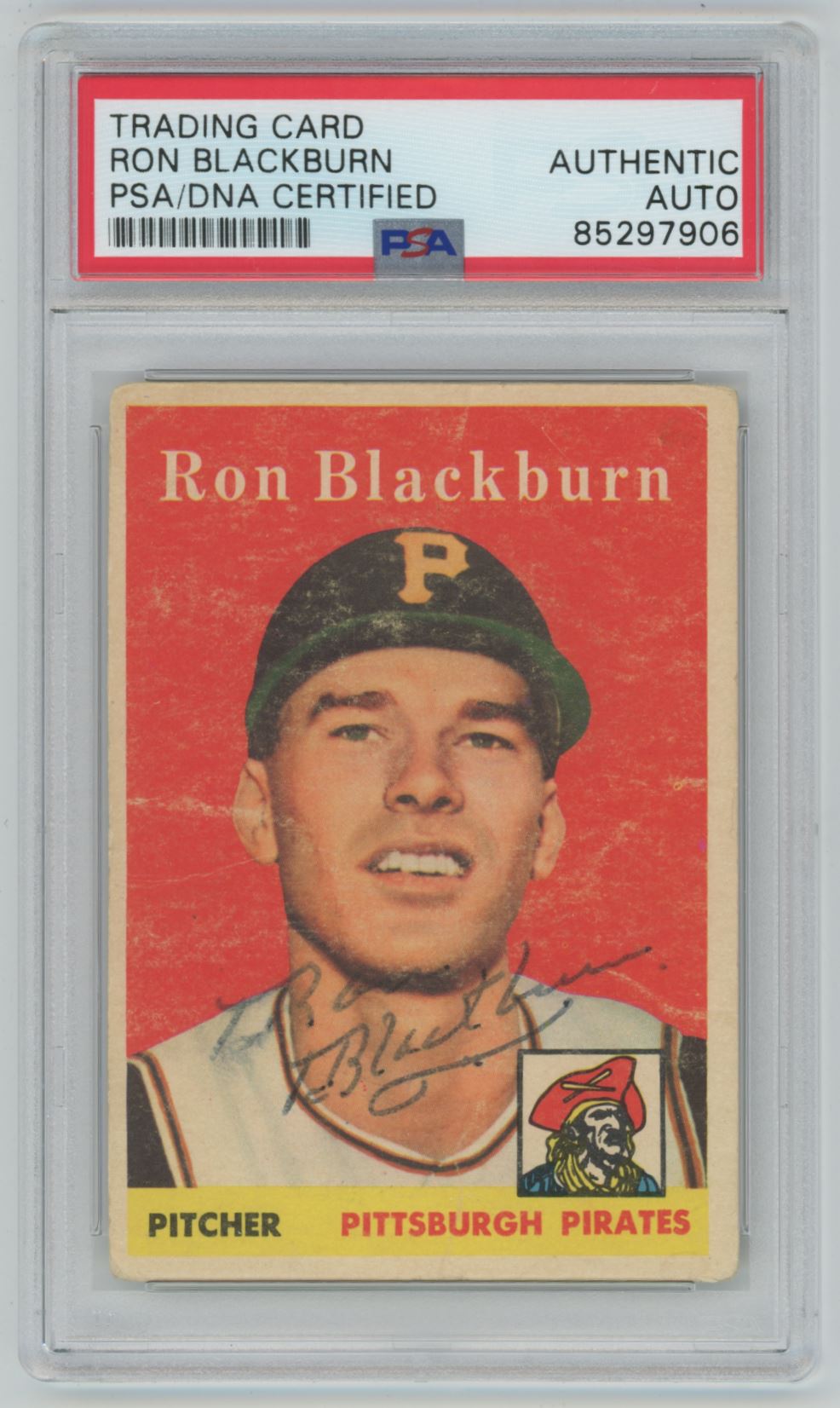 1958 Topps Ron Blackburn #459 Auto - PSA/DNA Authentic