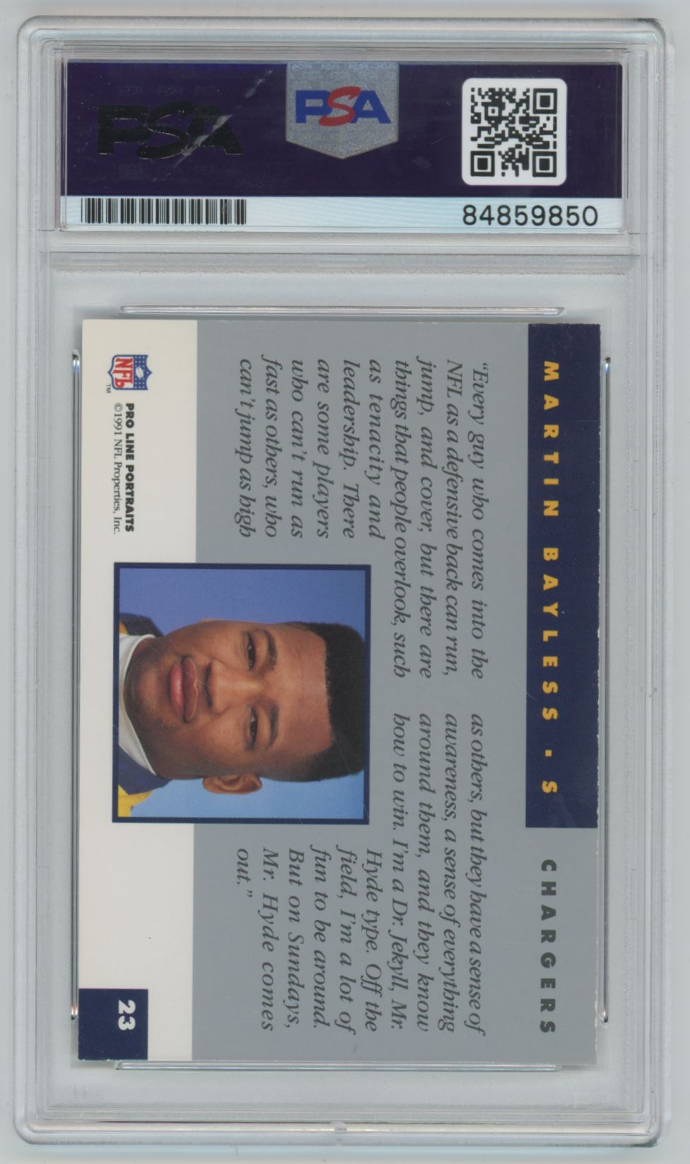 1991 Pro Line Martin Bayless Auto - PSA/DNA