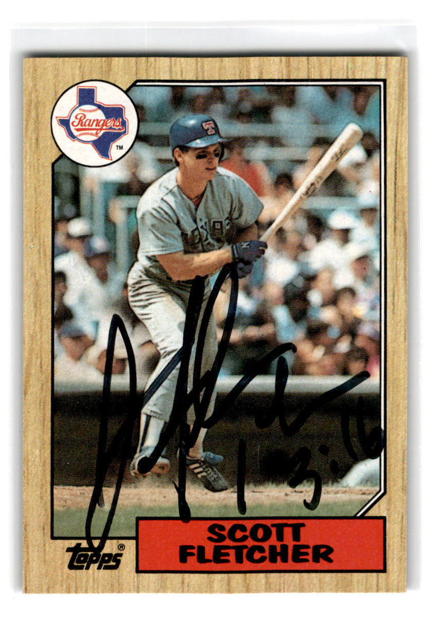 1987 Topps #462 Scott Fletcher Autograph