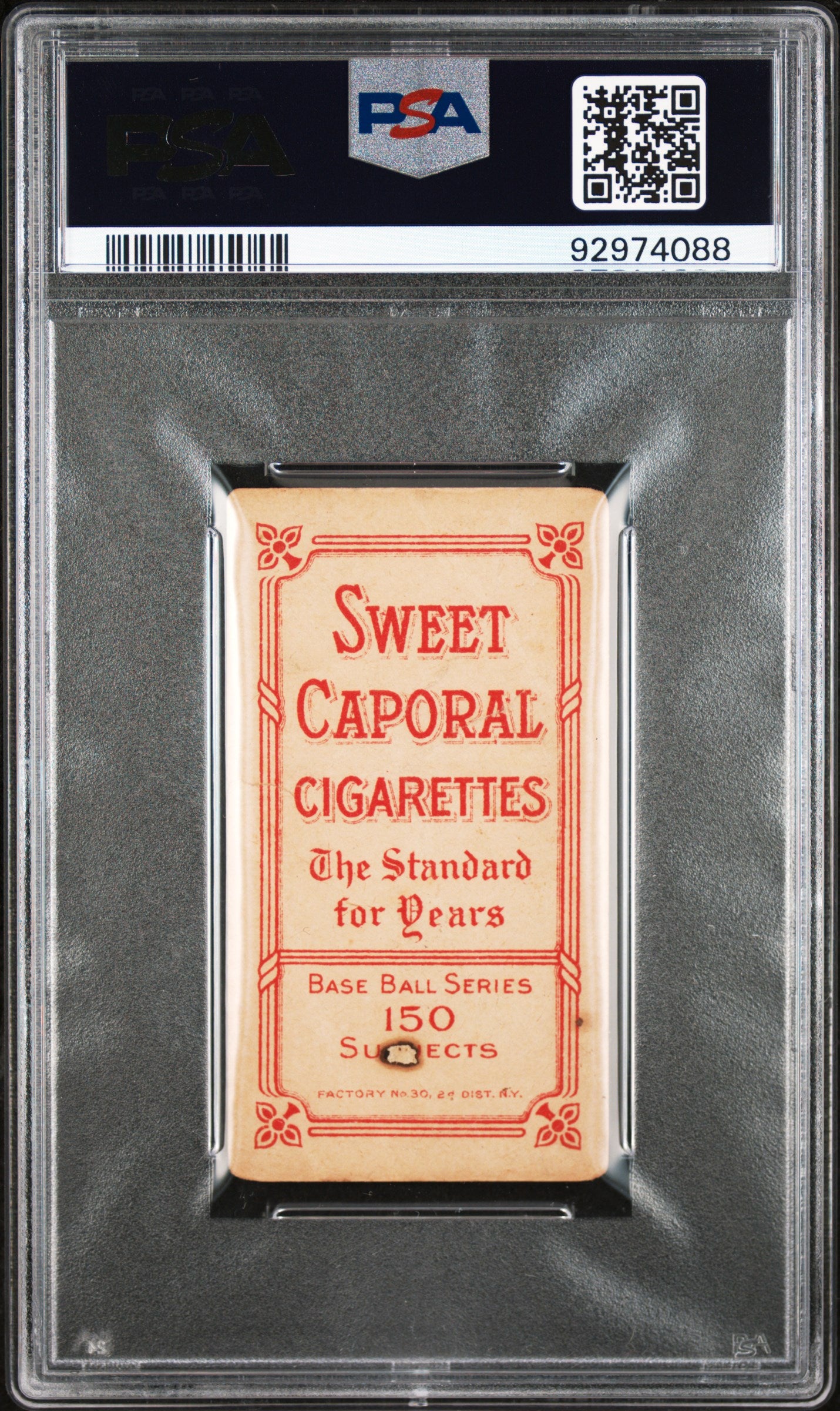 1909-11 T206 Sweet Caporal 150/30 Fred Merkle Portrait PSA 1