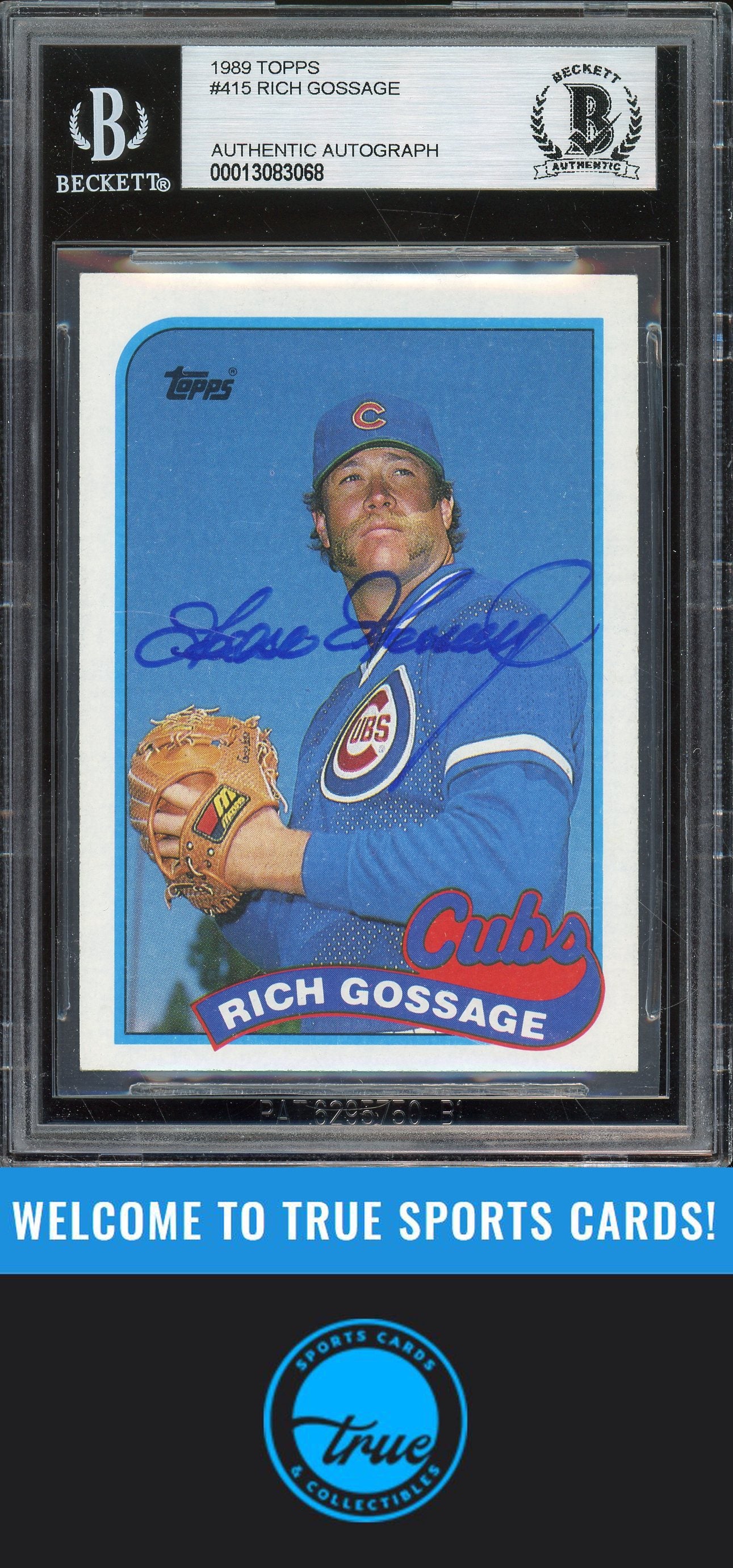 1989 Topps #415 Rich Gossage Auto BGS Authentic