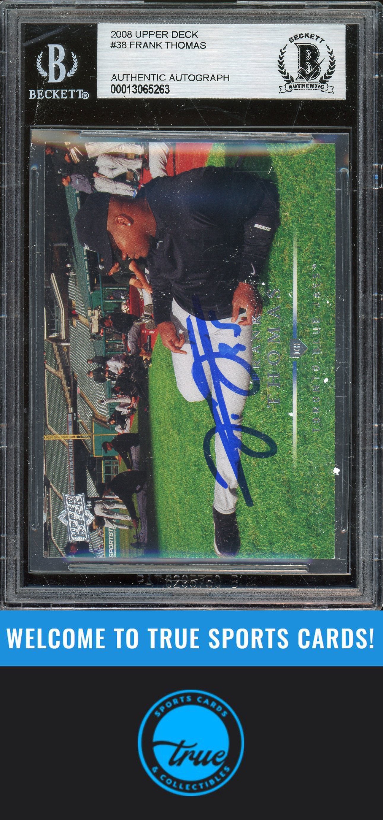 2008 Upper Deck #38 Frank Thomas Auto BGS Authentic