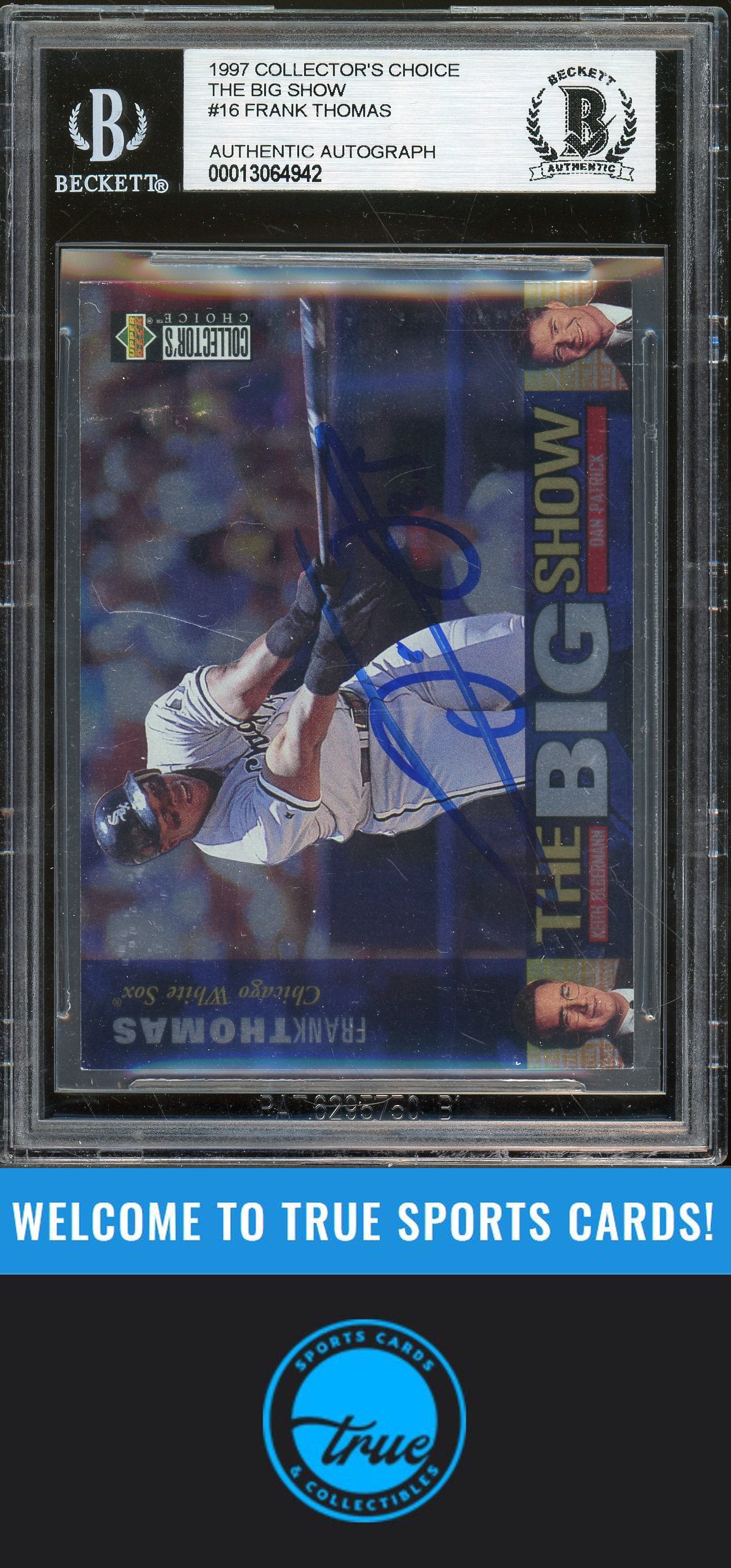 1997 Collector's Choice #16 Frank Thomas The Big Show Auto BGS Authentic