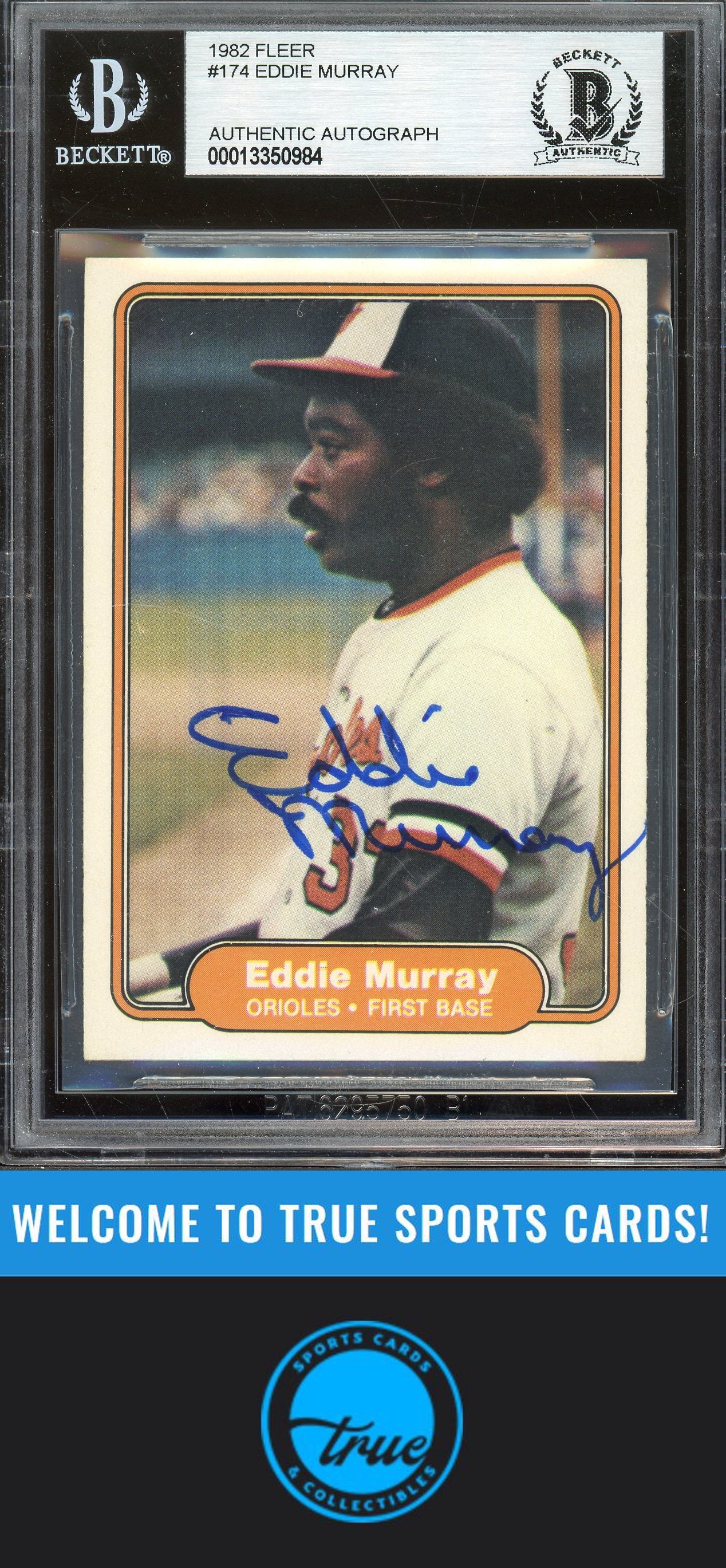 1982 Fleer #174 Eddie Murray Auto BGS Authentic