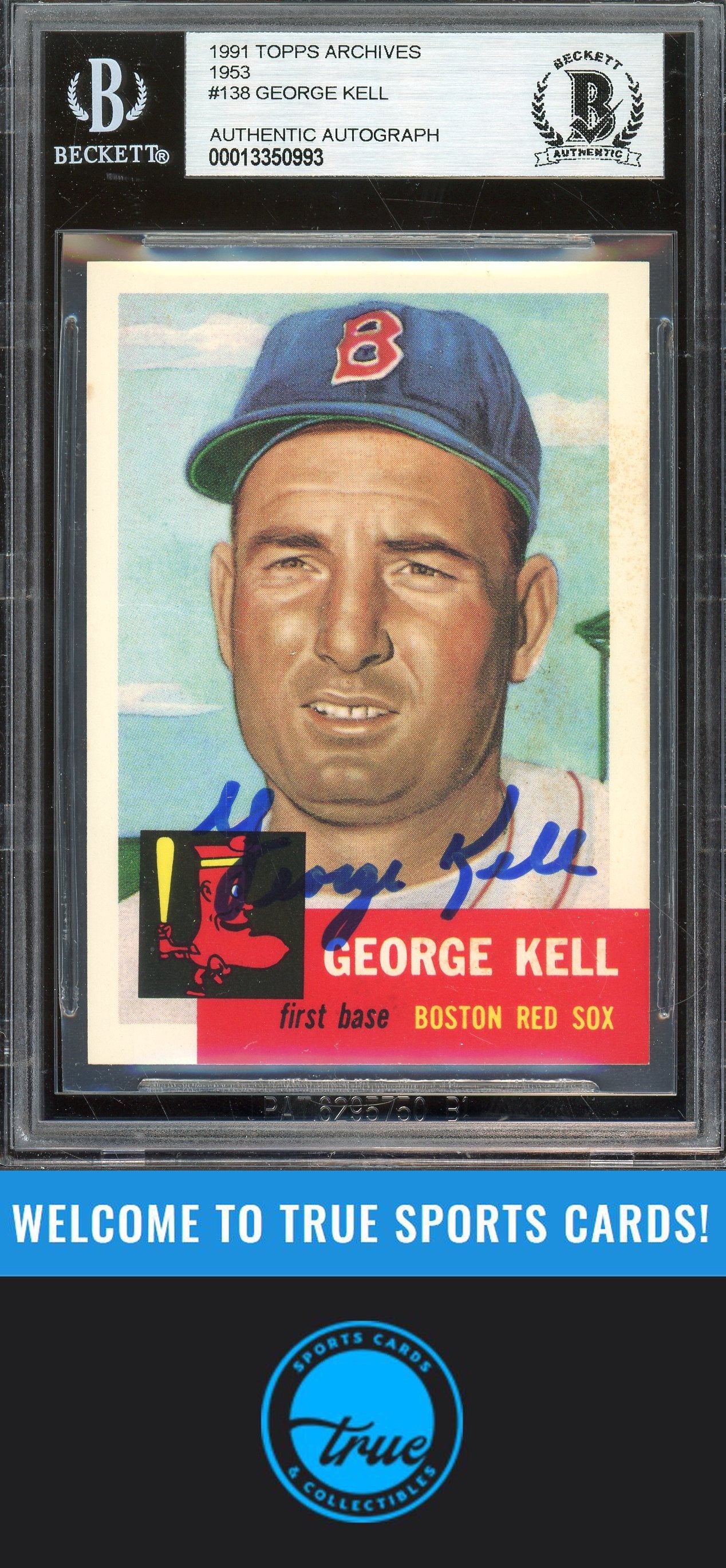 1991 Topps Archives 1953 #138 George Kell Auto BGS Authentic