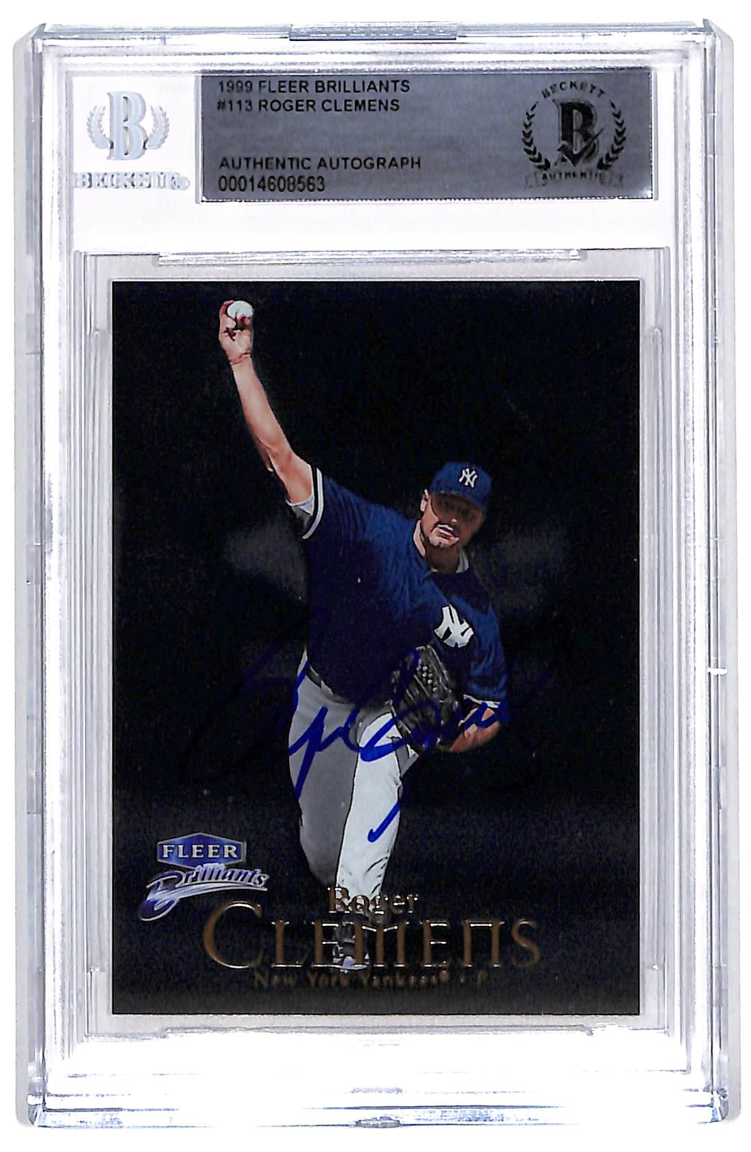 1999 FLEER BRILLIANTS ROGER CLEMENS AUTO CARD BAS (8563)