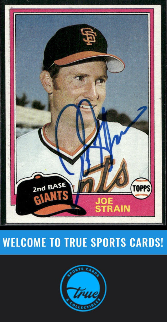 1981 Topps #361 Joe Strain Auto