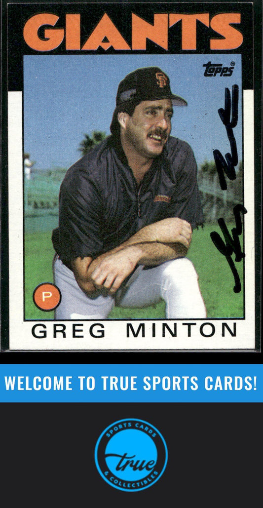 1986 Topps #310 Greg Minton Auto