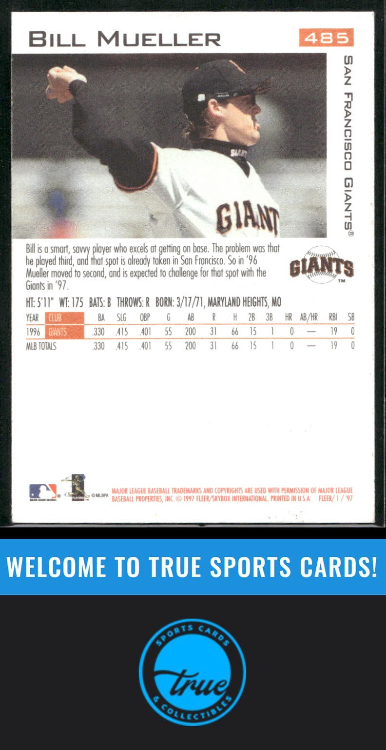 1997 Fleer #485 Bill Mueller Auto