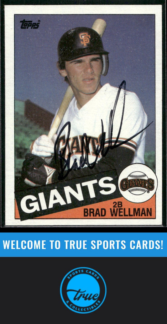 1985 Topps #409 Brad Wellman Auto