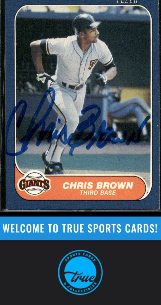 1986 Fleer #535 Chris Brown Auto