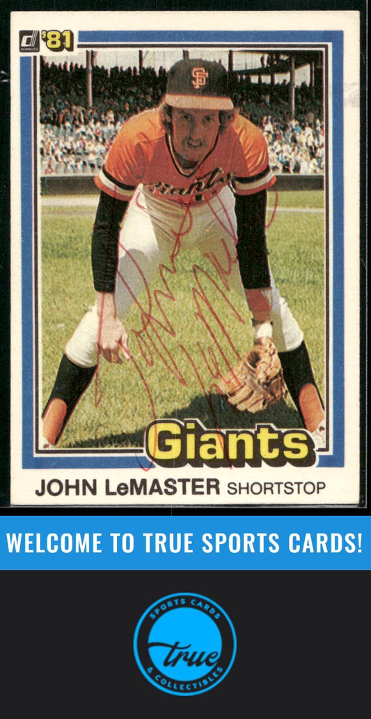 1981 Donruss #432 John LeMaster Auto