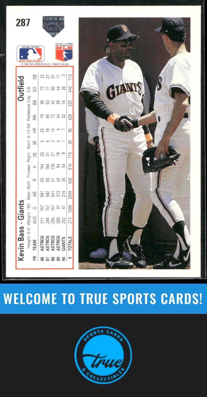 1991 Upper Deck #287 Kevin Bass Auto