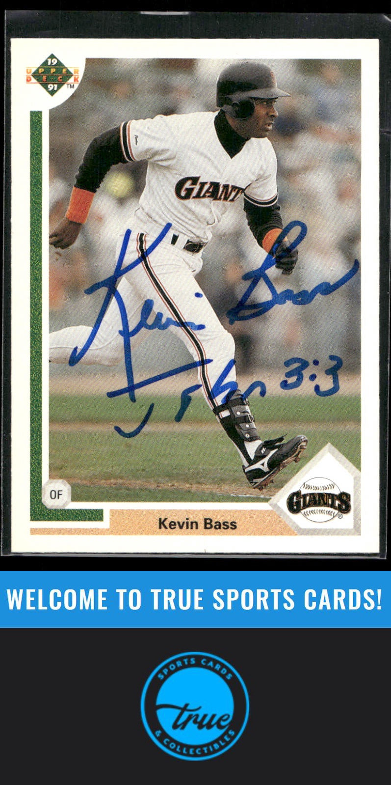 1991 Upper Deck #287 Kevin Bass Auto