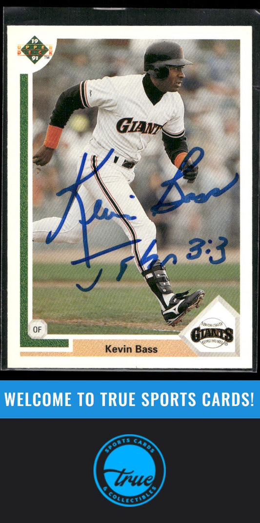 1991 Upper Deck #287 Kevin Bass Auto