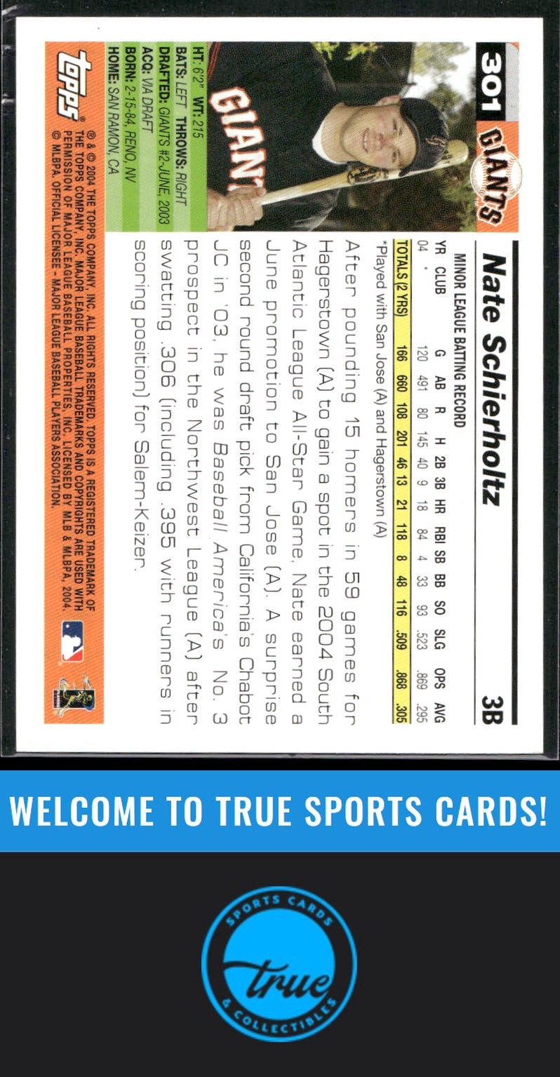 2005 Topps #301 Nate Schierholtz Auto