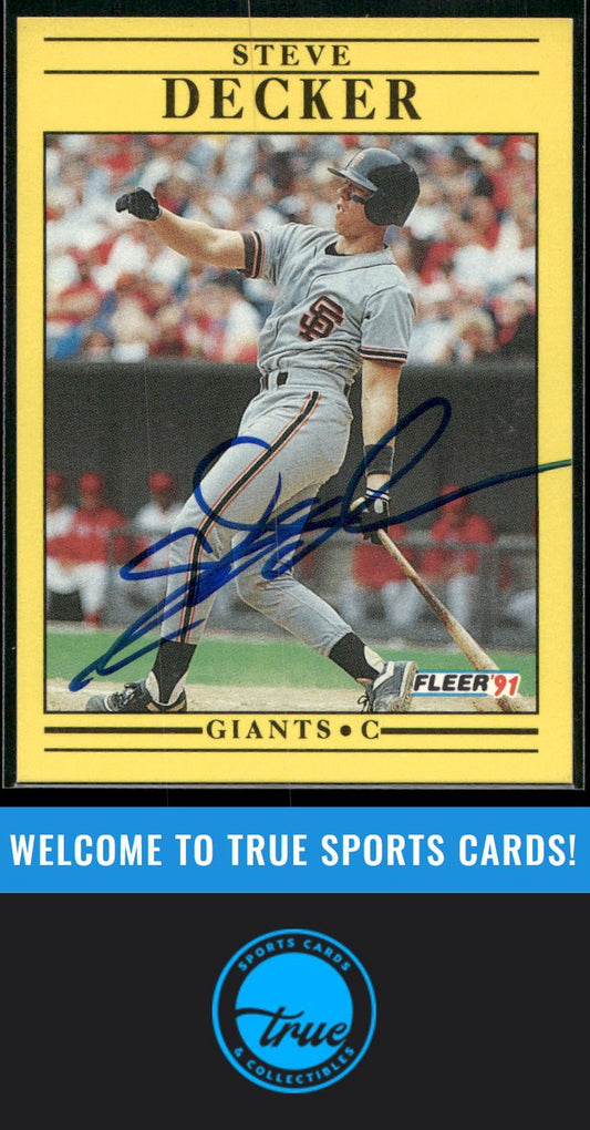 1991 Fleer #260 Steve Decker Auto