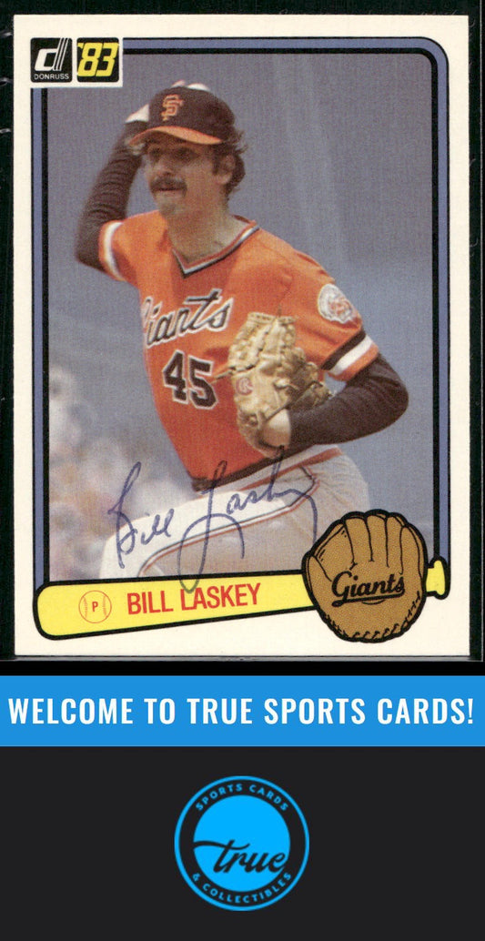 1983 Donruss #424 Bill Laskey Auto