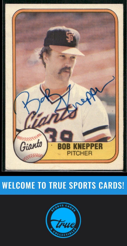 1981 Fleer #447 Bob Knepper Auto