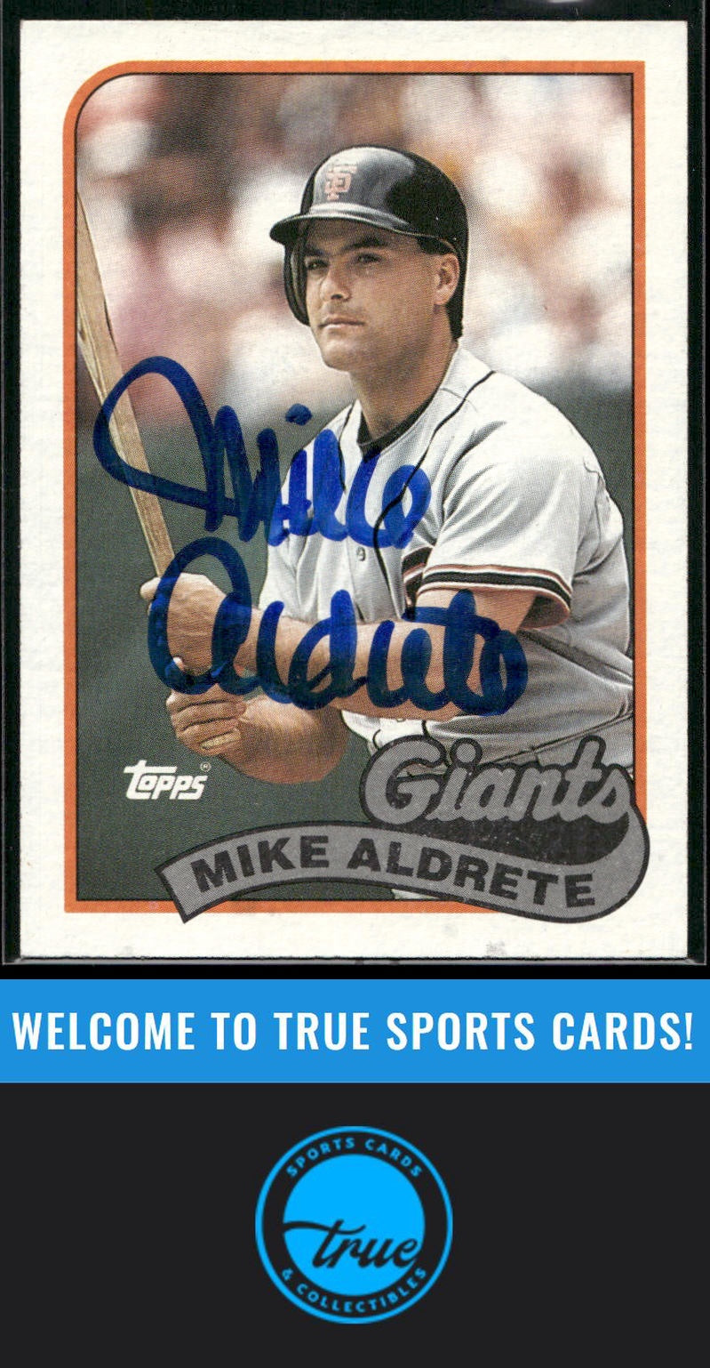 1989 Topps #158 Mike Aldrete Auto