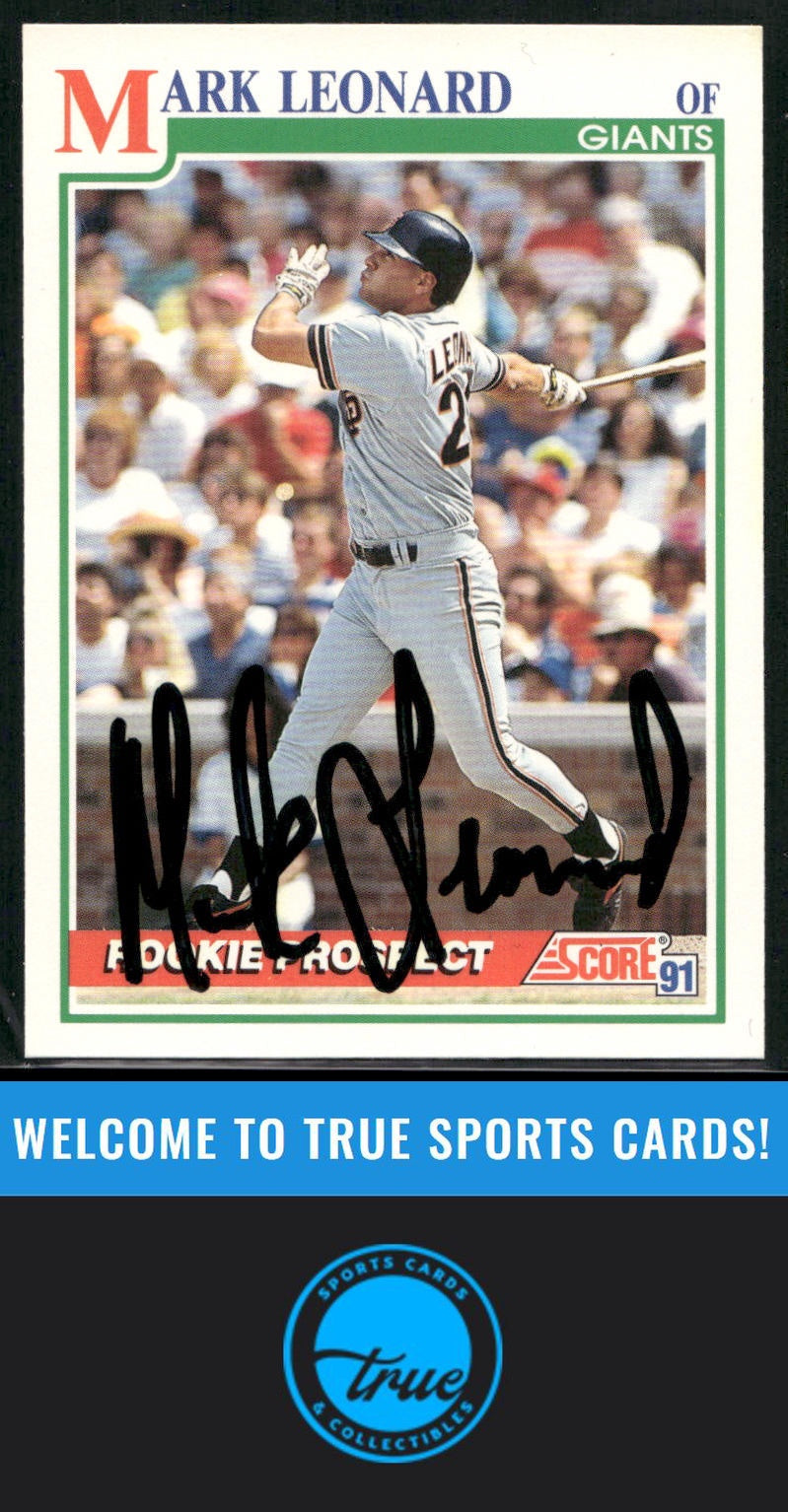 1991 Score #719 Mark Leonard Auto