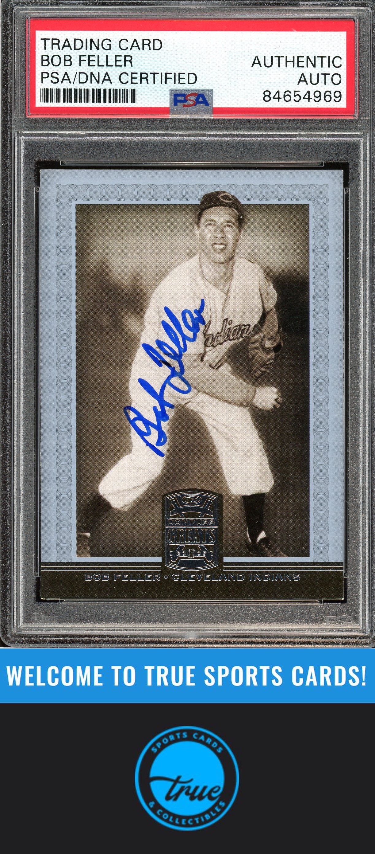 2005 Donruss Greats #8 Bob Feller Auto PSA Authentic (4969)