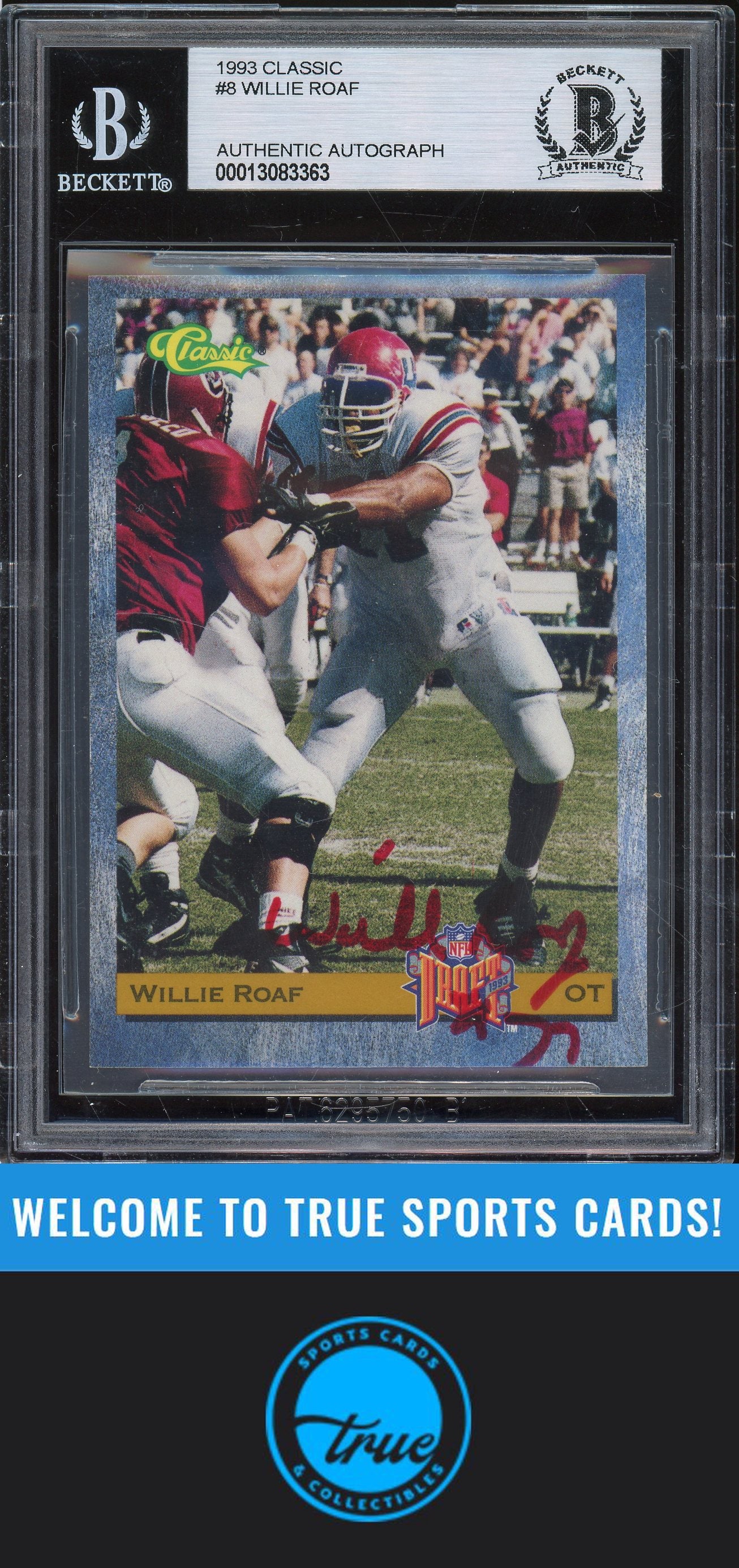 1993 Classic #8 Willie Roaf Rookie Auto BGS Authentic (3363)