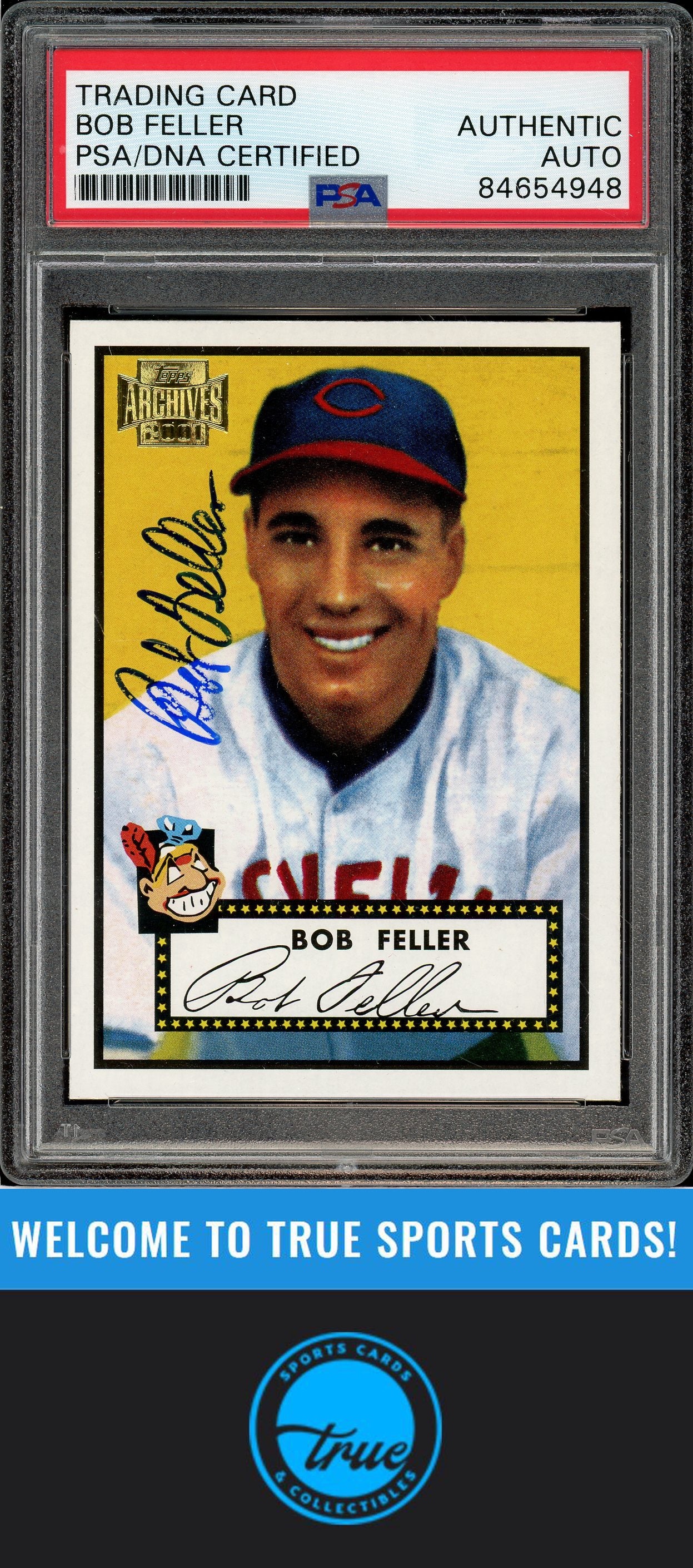 2012 Topps Archives #88 Bob Feller Reprints Auto PSA Authentic (4948)