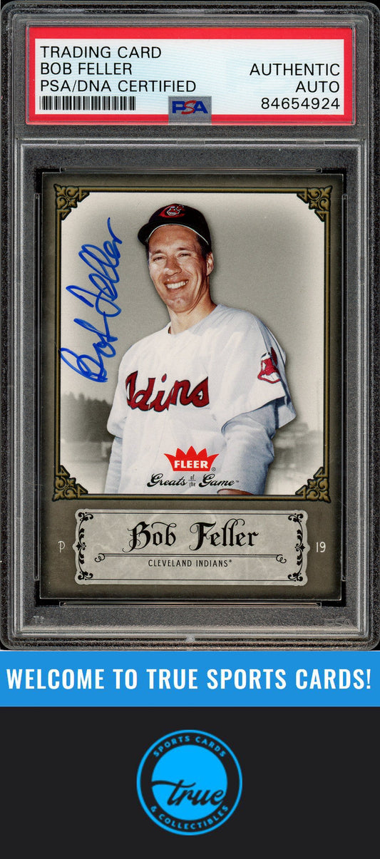 2006 Fleer Greats of the Game #11 Bob Feller Auto PSA Authentic (4924)