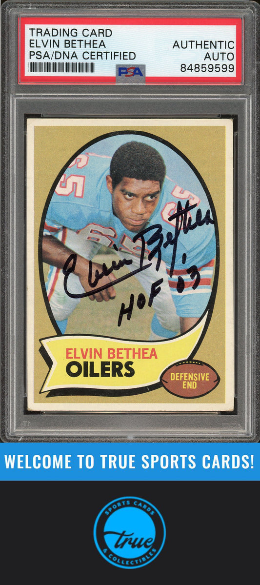 1970 Topps #43 Elvin Bethea Auto "HOF" PSA Authentic (9599)