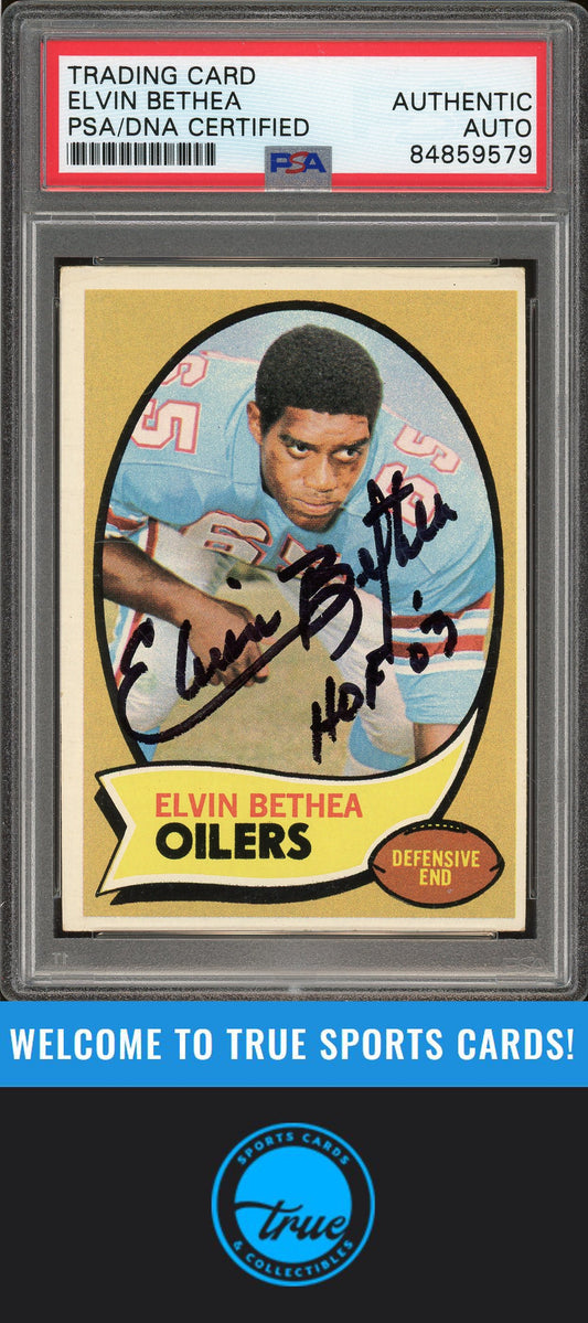 1970 Topps #43 Elvin Bethea Auto "HOF" PSA Authentic (9579)