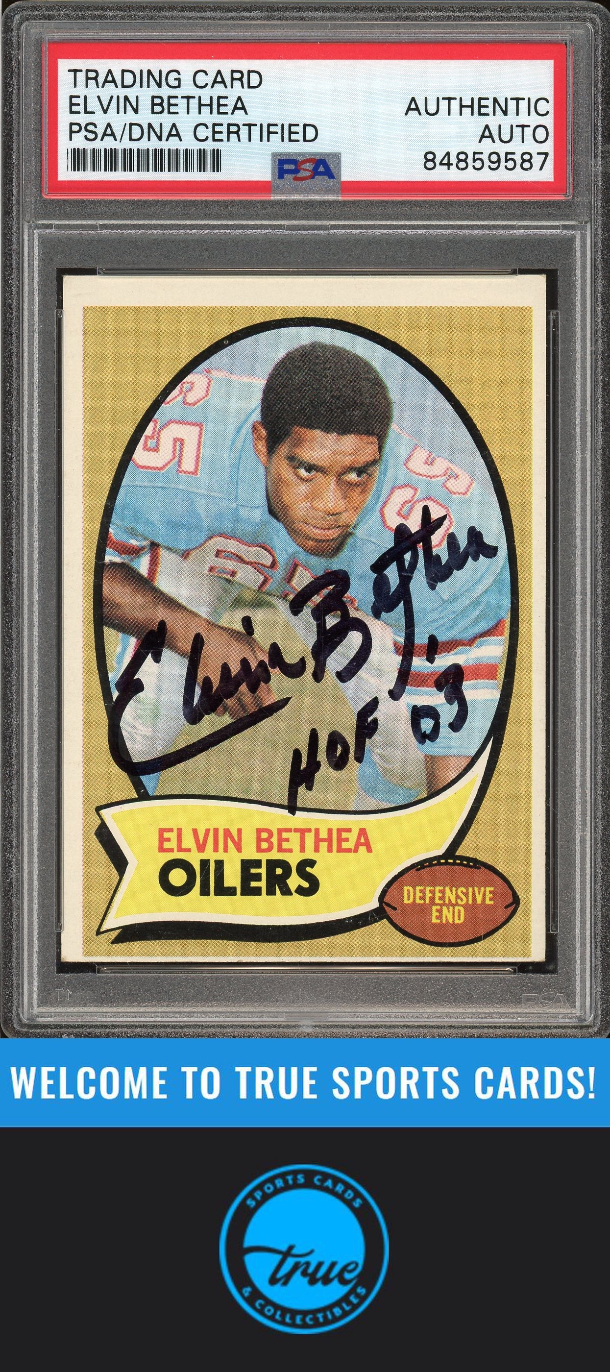 1970 Topps #43 Elvin Bethea Auto "HOF" PSA Authentic (9587)