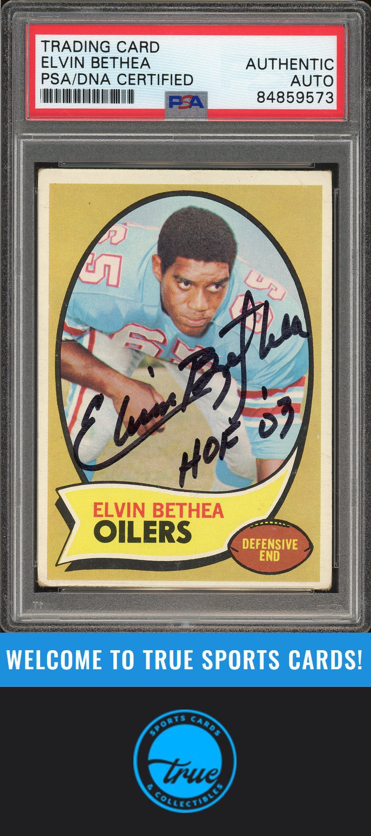 1970 Topps #43 Elvin Bethea Auto "HOF" PSA Authentic (9573)