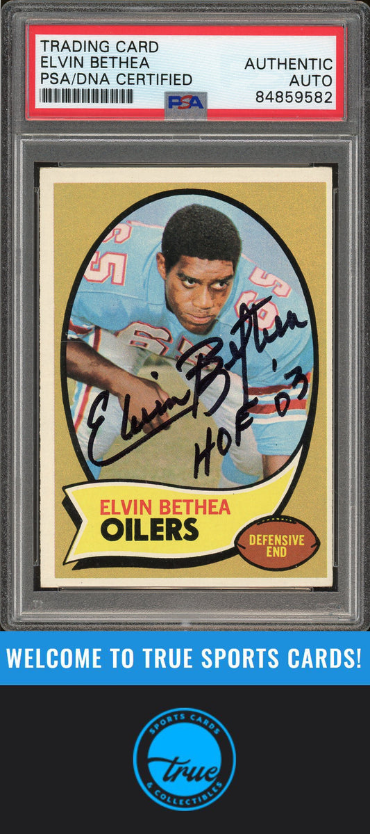 1970 Topps #43 Elvin Bethea Auto "HOF" PSA Authentic (9582)