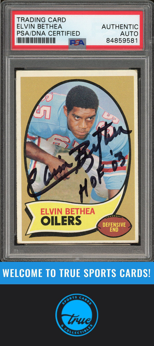 1970 Topps #43 Elvin Bethea Auto "HOF" PSA Authentic (9581)
