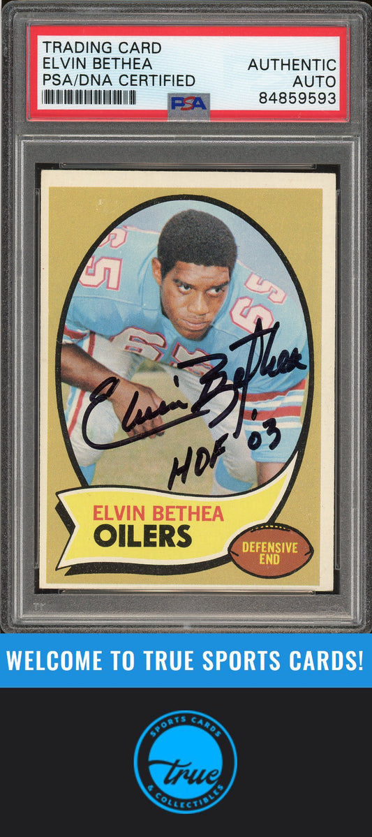 1970 Topps #43 Elvin Bethea Auto "HOF" PSA Authentic (9593)