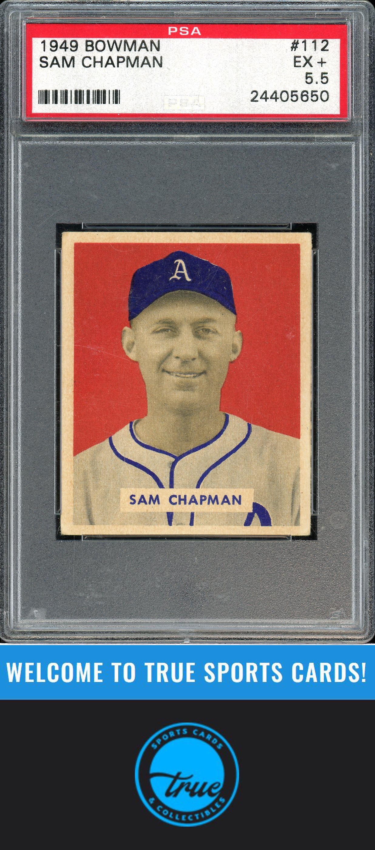 1949 Bowman #112 Sam Chapman PSA 5.5