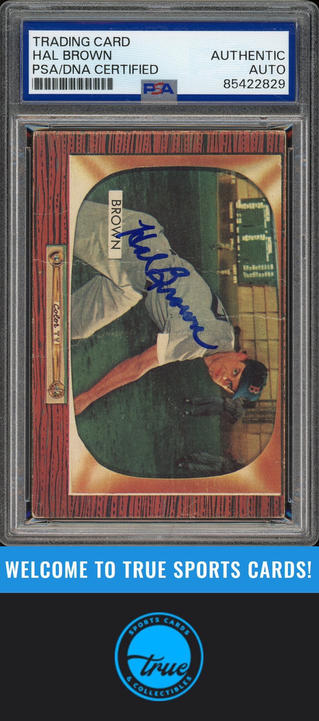 1955 Bowman #221 Hal Brown Auto PSA Authentic (2829)