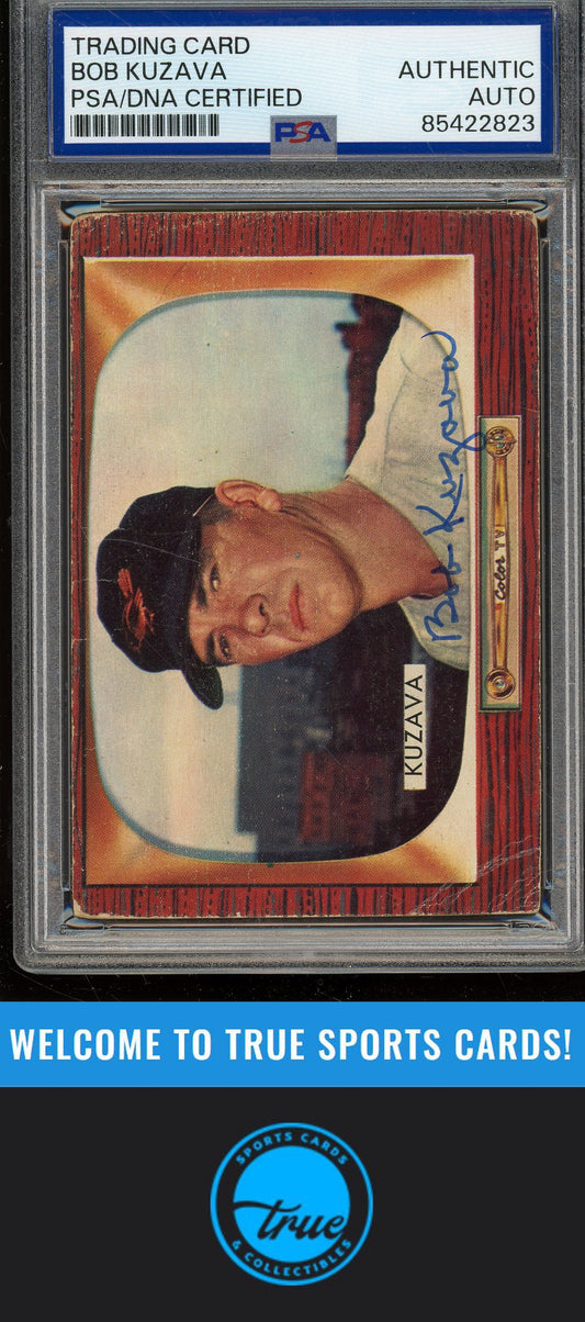 1955 Bowman #215 Bob Kuzava Auto PSA Authentic (2823)
