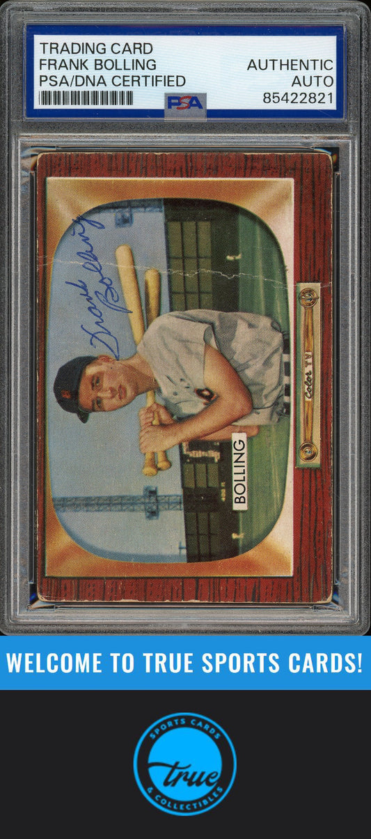 1955 Bowman #204b Frank Bolling Auto PSA Authentic (2821)