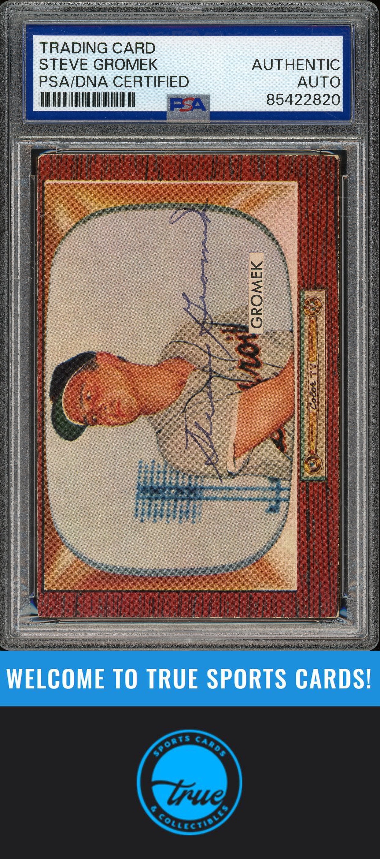 1955 Bowman #203 Steve Gromek Auto PSA Authentic (2820)