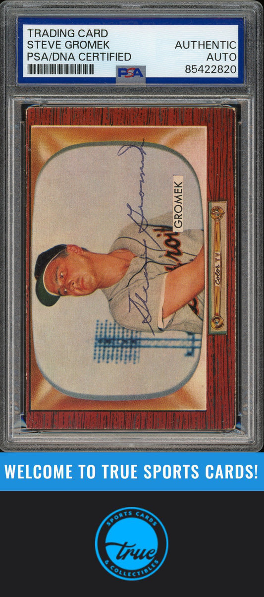 1955 Bowman #203 Steve Gromek Auto PSA Authentic (2820)