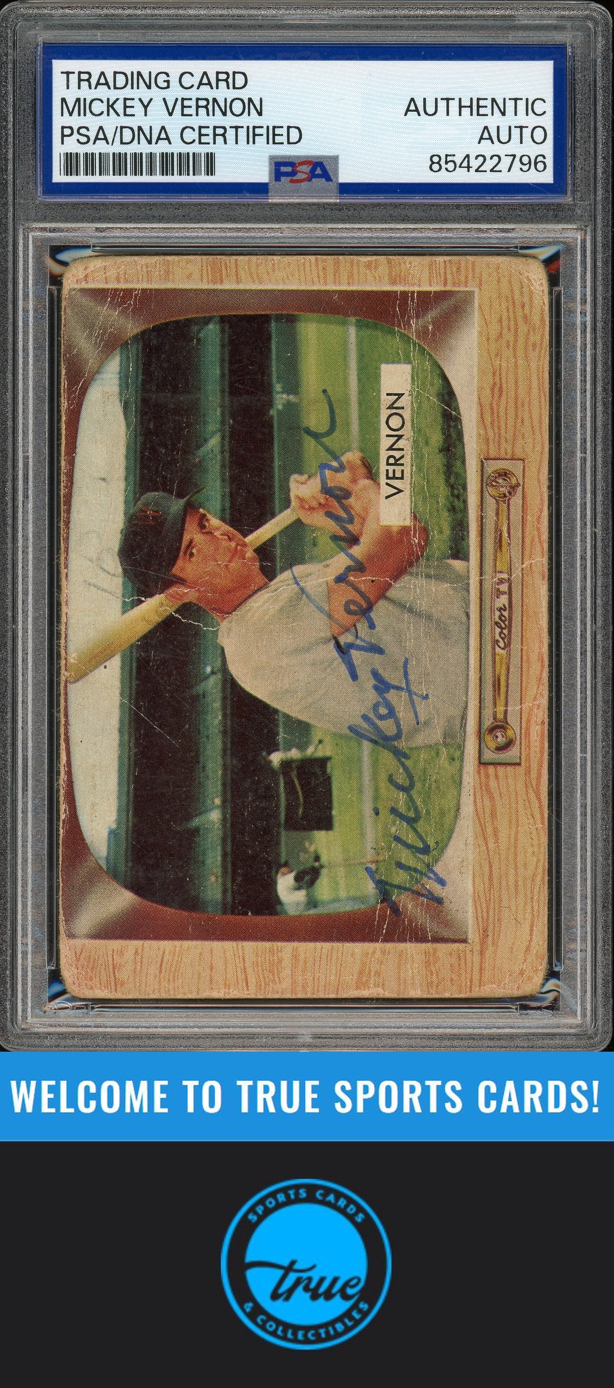 1955 Bowman #46 Mickey Vernon Auto PSA Authentic (2796)