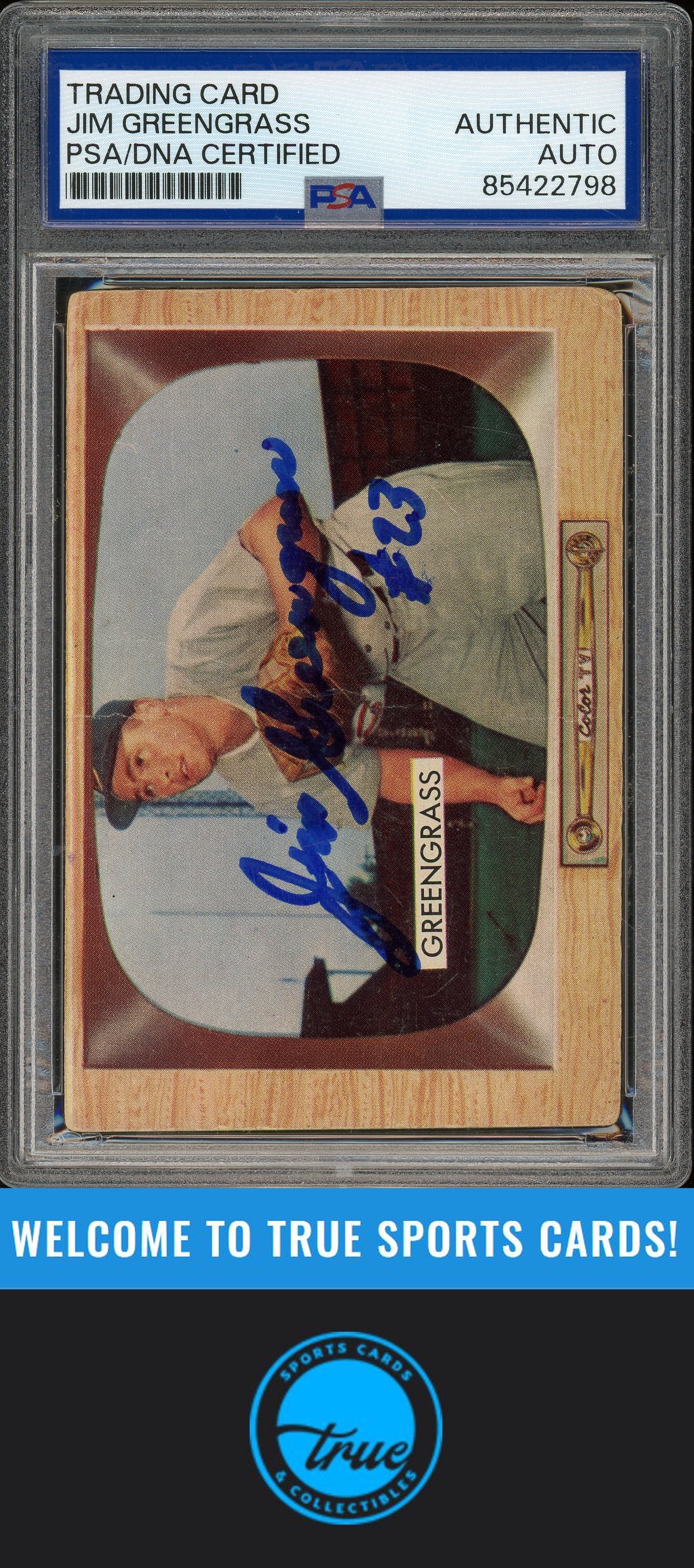 1955 Bowman #49 Jim Greengrass Auto PSA Authentic (2798)