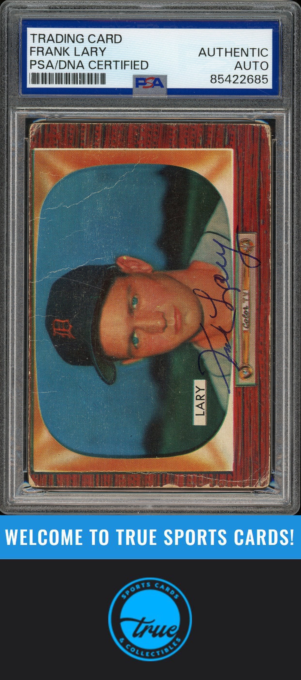1955 Bowman #154 Frank Lary Auto PSA Authentic (2685)