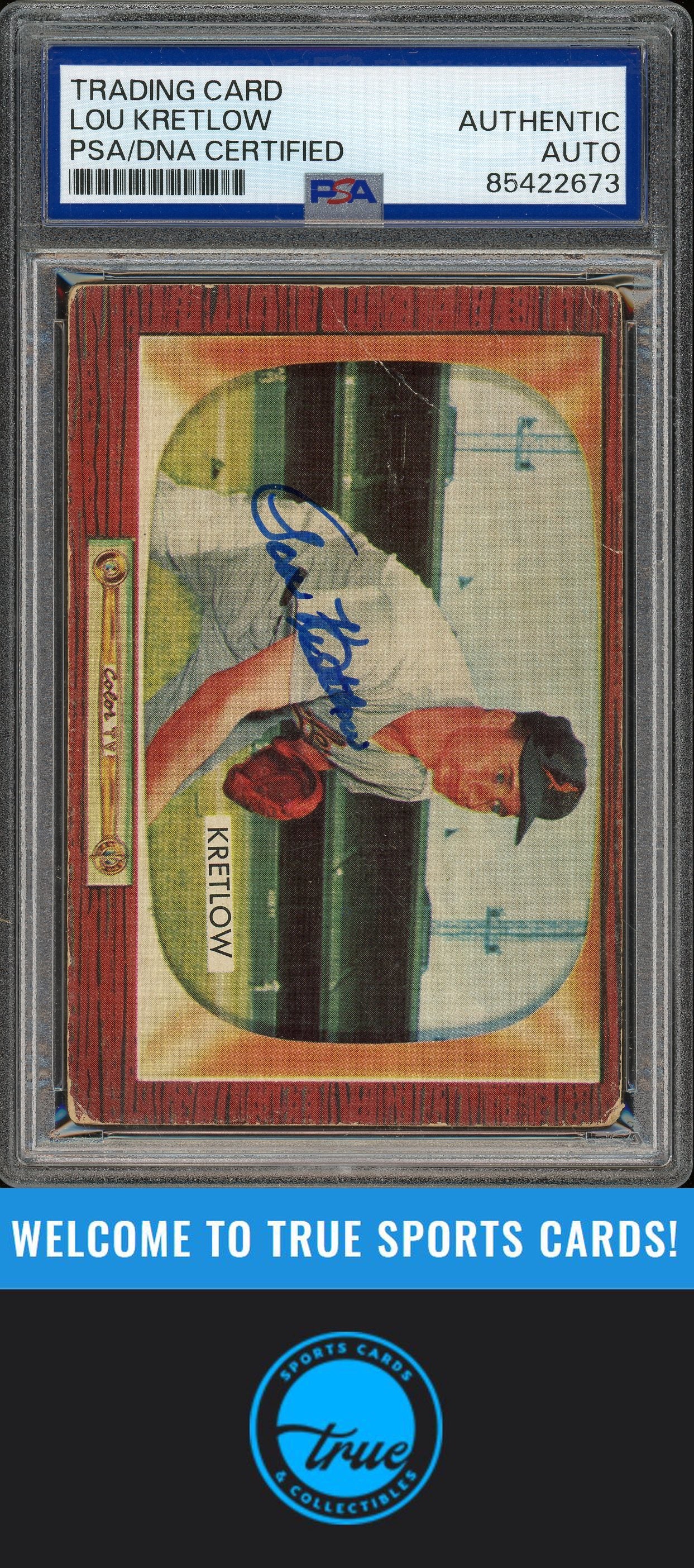 1955 Bowman #108 Lou Kretlow Auto PSA Authentic (2673)