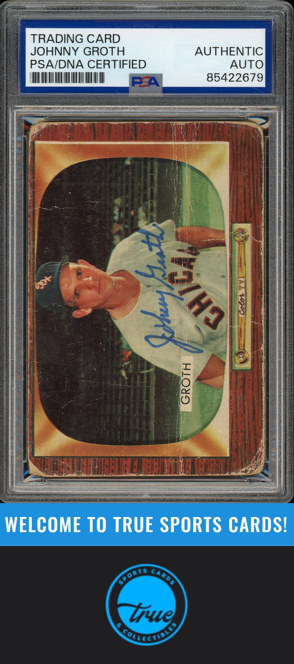 1955 Bowman #117 Johnny Groth Auto PSA Authentic (2679)