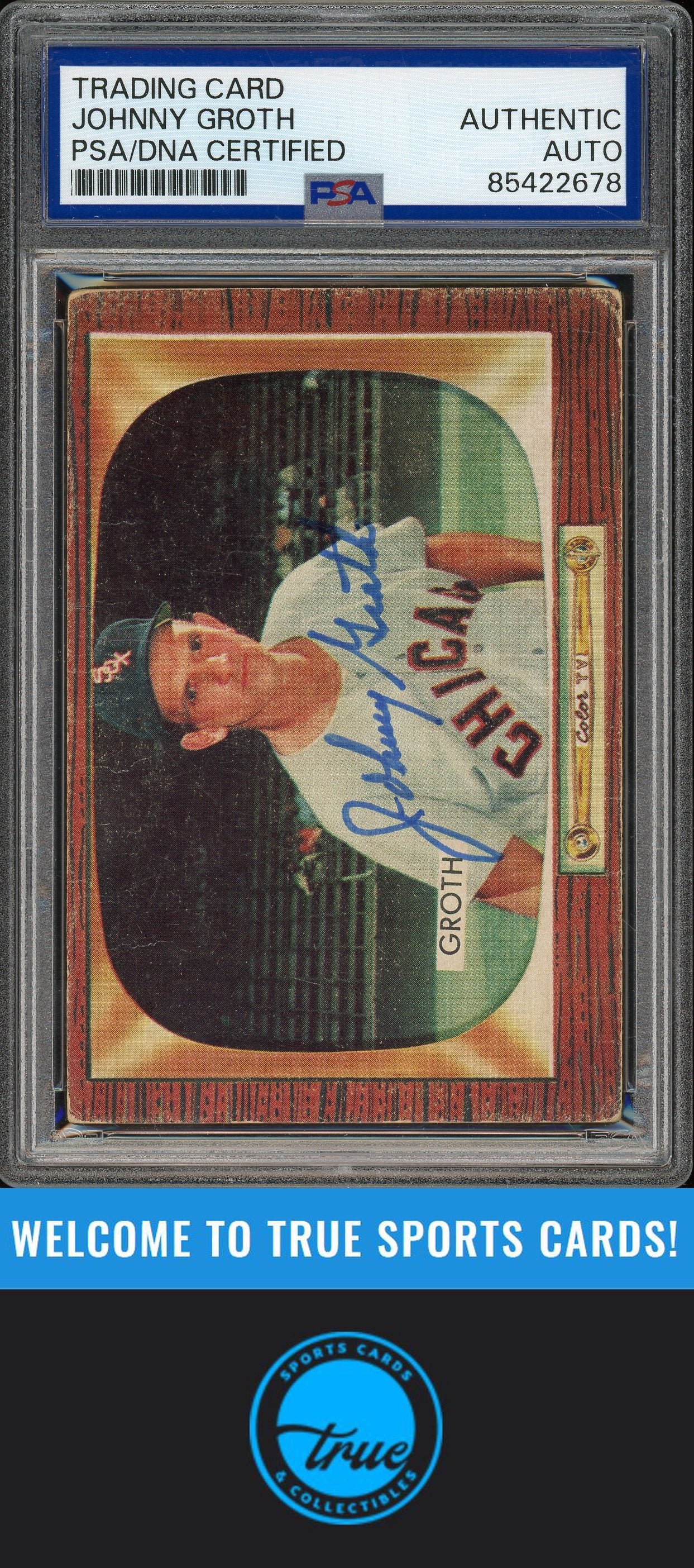 1955 Bowman #117 Johnny Groth Auto PSA Authentic (2678)