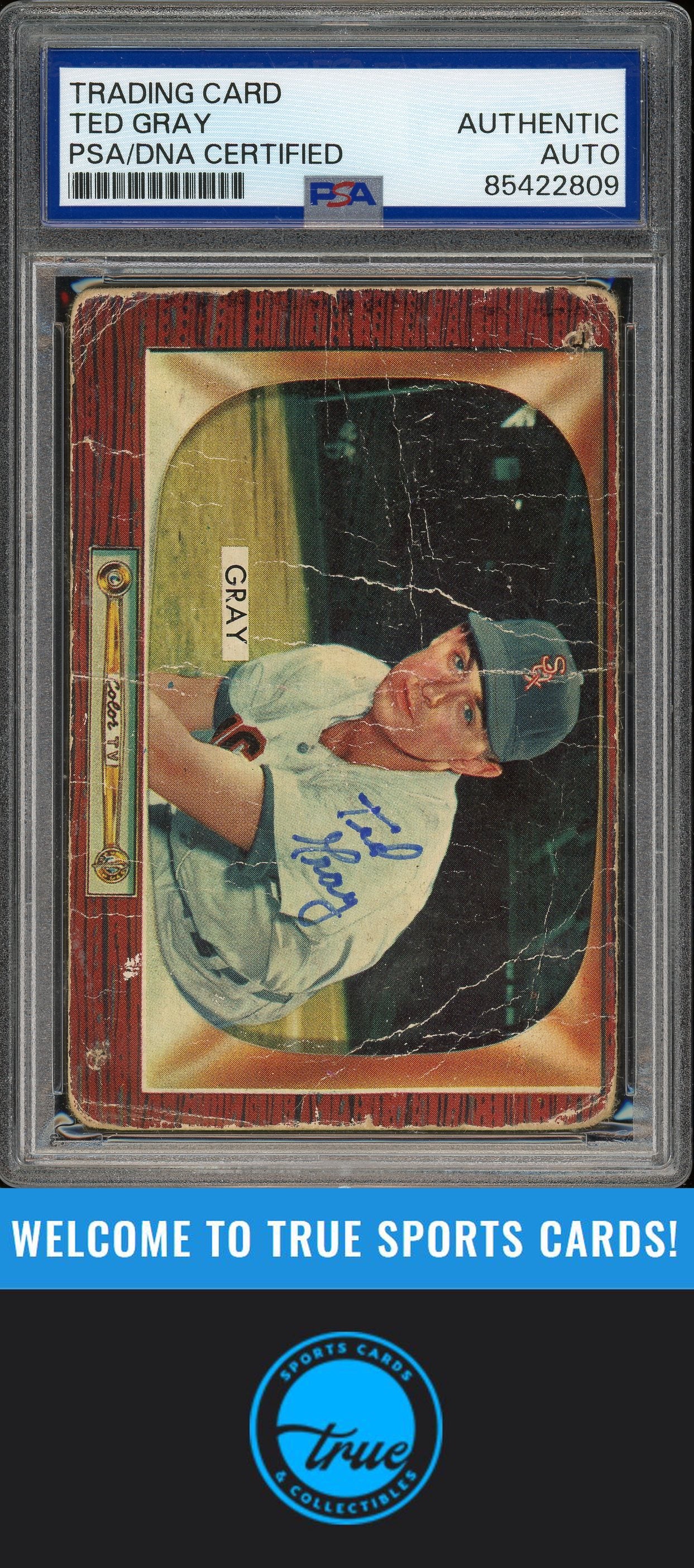 1955 Bowman #86 Ted Gray Auto PSA Authentic (2809)